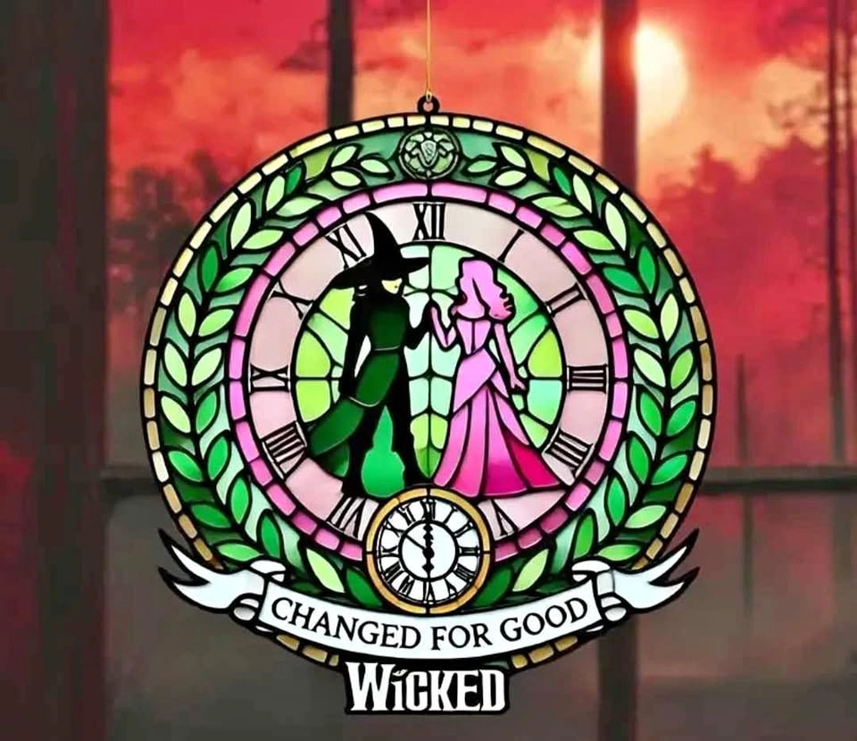WICKED Changeed for Good Suncatcher 3.15in Wide