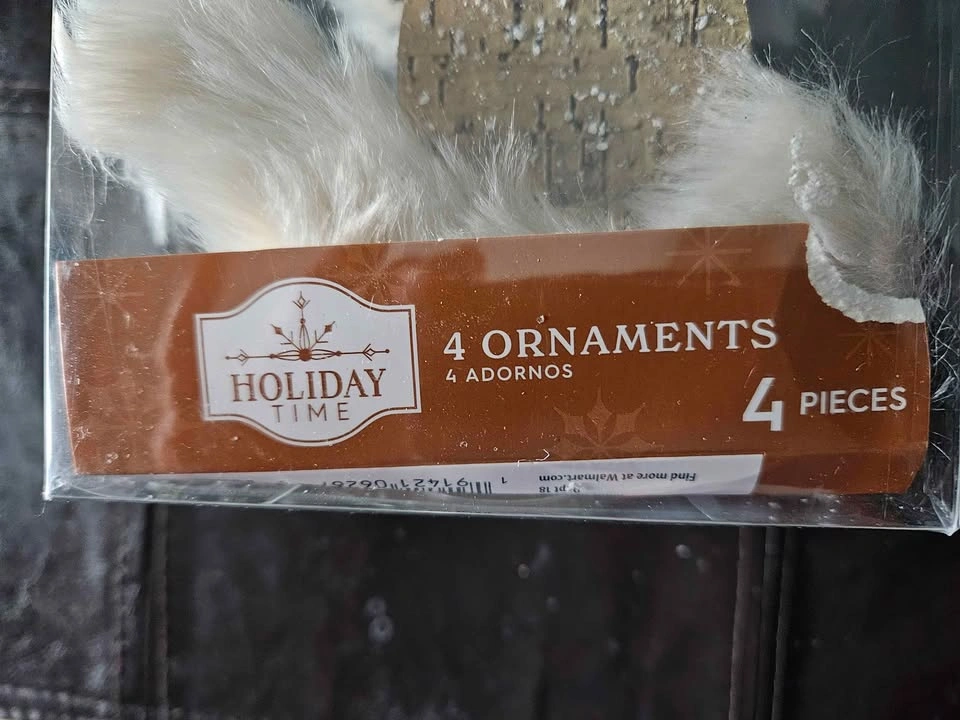 New 4Pcs Fox Christmas Ornaments - photo 4