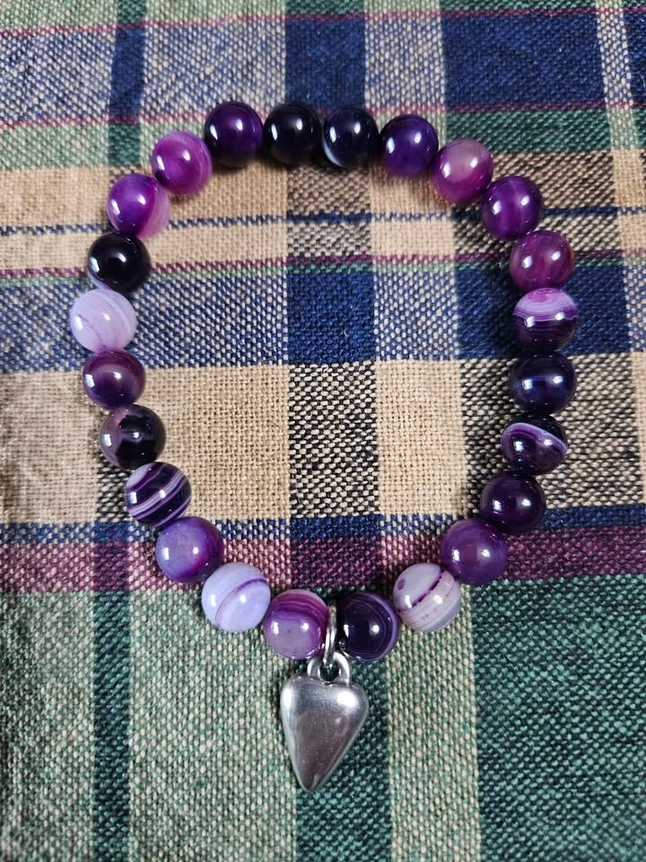 New Amethyst Stone Bracelet with Gift Box - photo 2