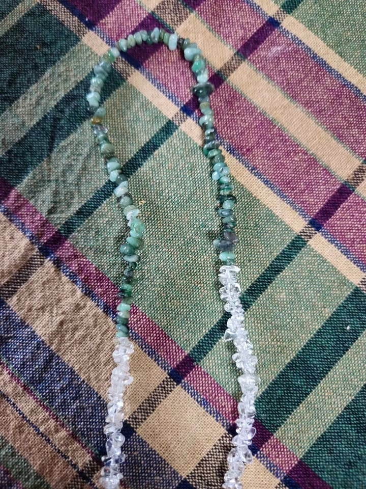 New Natural Emerald Stone Necklace - photo 3