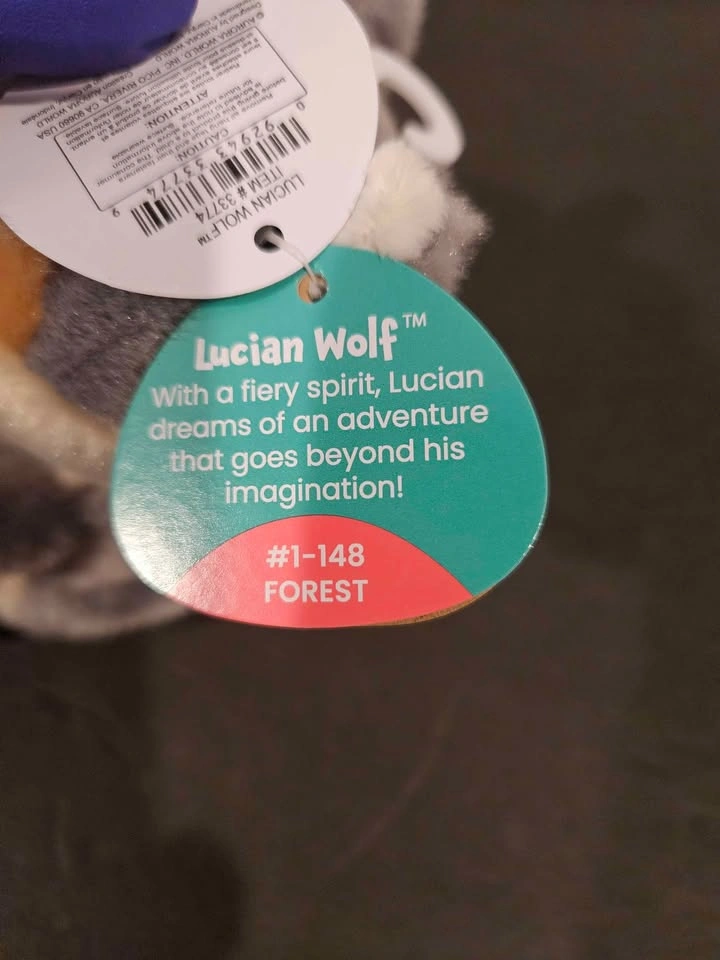 New Palm Pals Lucian the Plush Wolf by Aurora - photo 2
