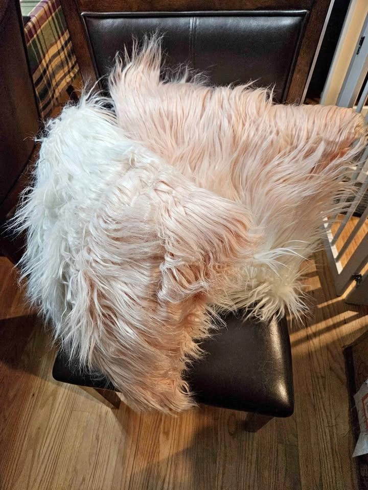 New Two 16x16 Fluffy Pink and White Pillows - $15 for both
