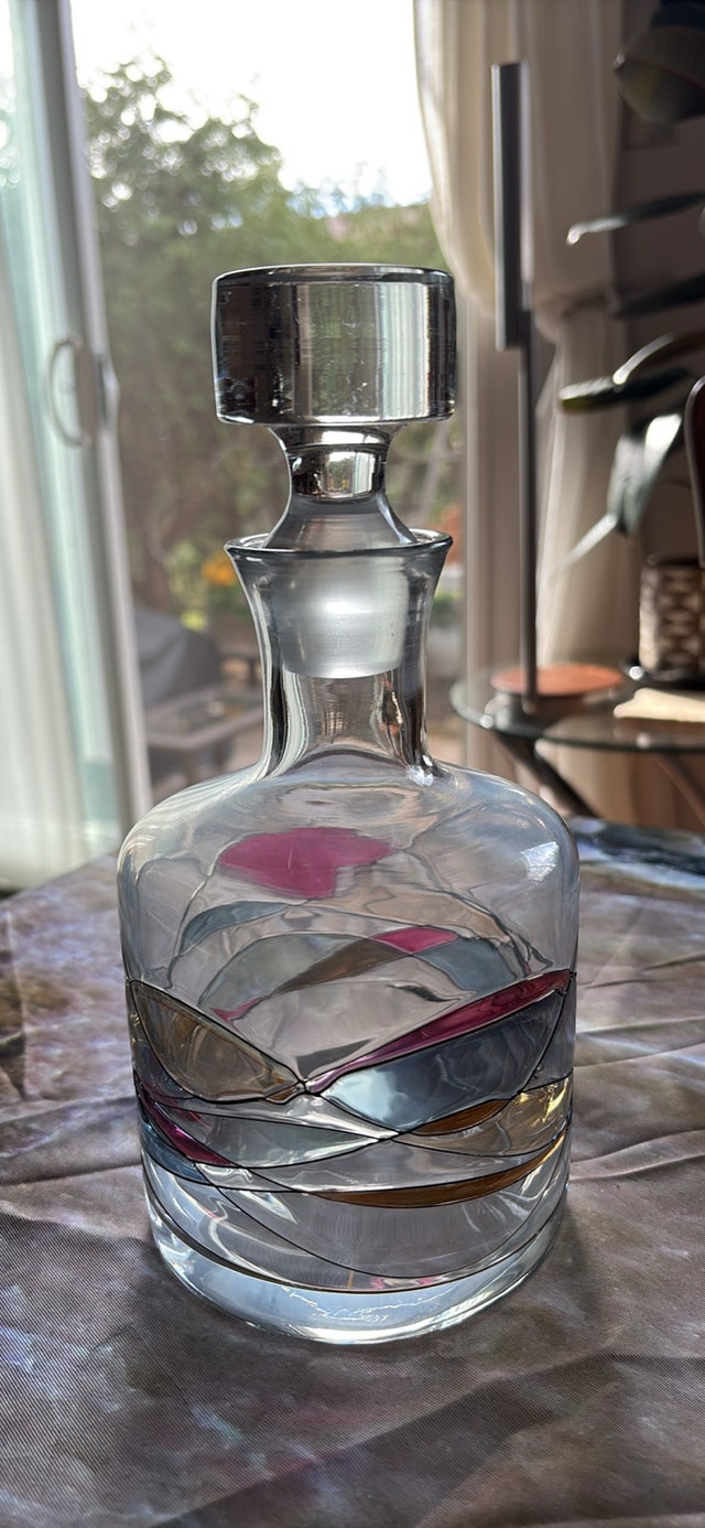 Vintage Handcrafted 'Sagrada' Whiskey Decanter Antoni Barcelona