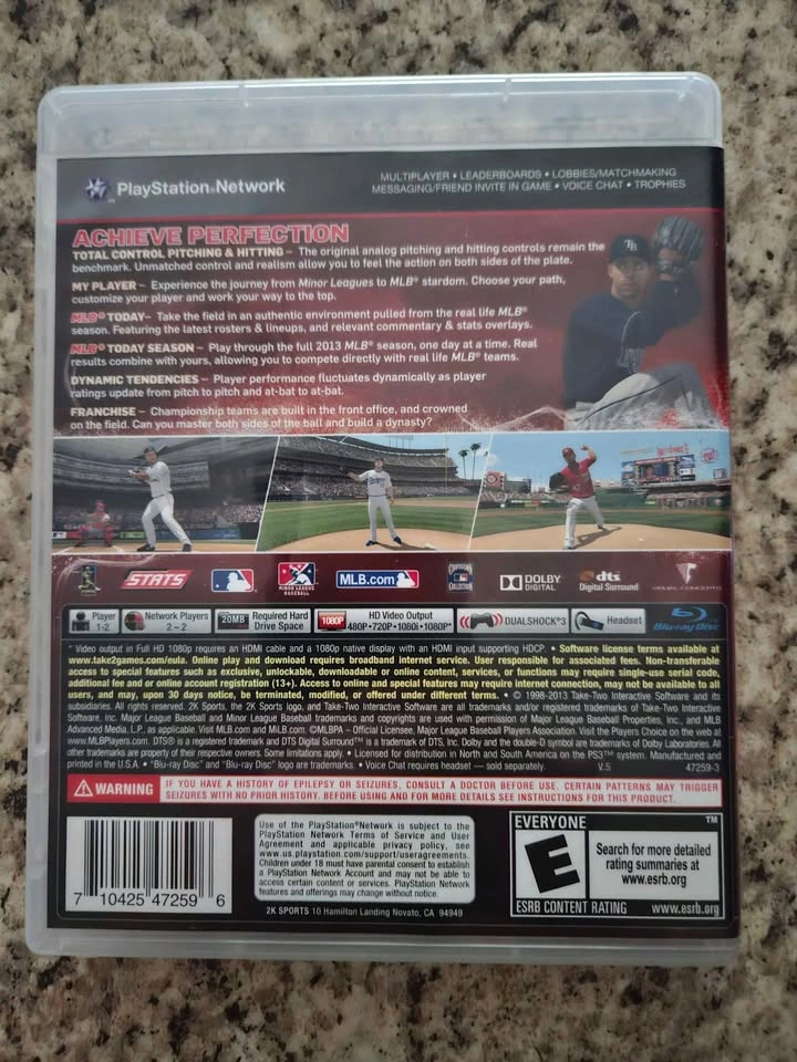 MLB 2K13 - PlayStation 3 - PS3 - Baseball Game - W/ User Manual - photo 3