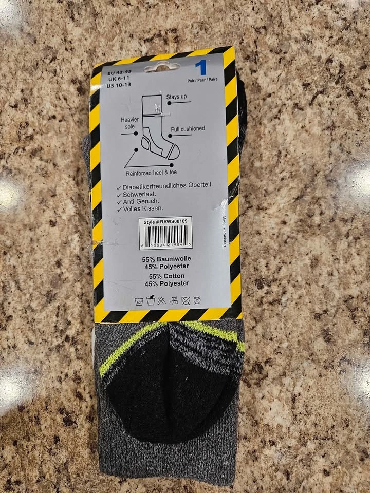 New Robuste Men's Work Socks Size 10-13 - photo 2
