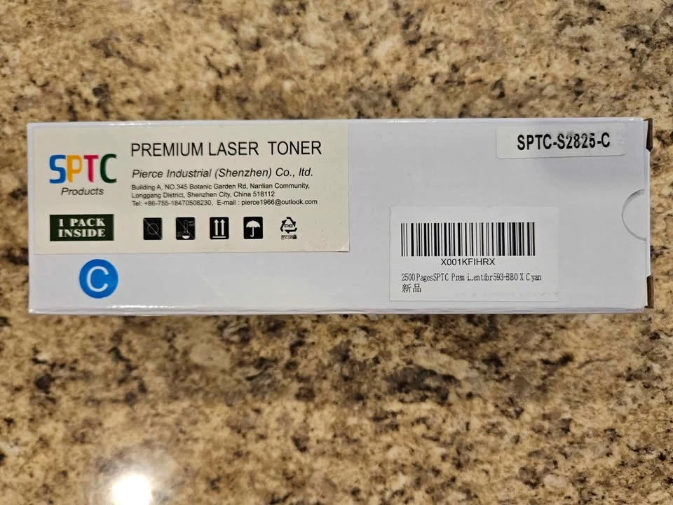 New LD Compatible Toner for Dell H625cdw H825cdw S2825cdn (Cyan) - photo 2