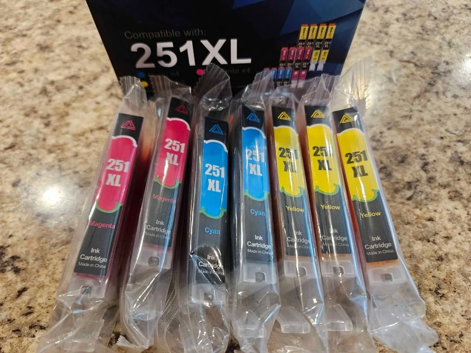 New Ultra Sharp 251XL Ink Package - 3 Yellow, 2 Cyan, 2 Magenta - photo 2