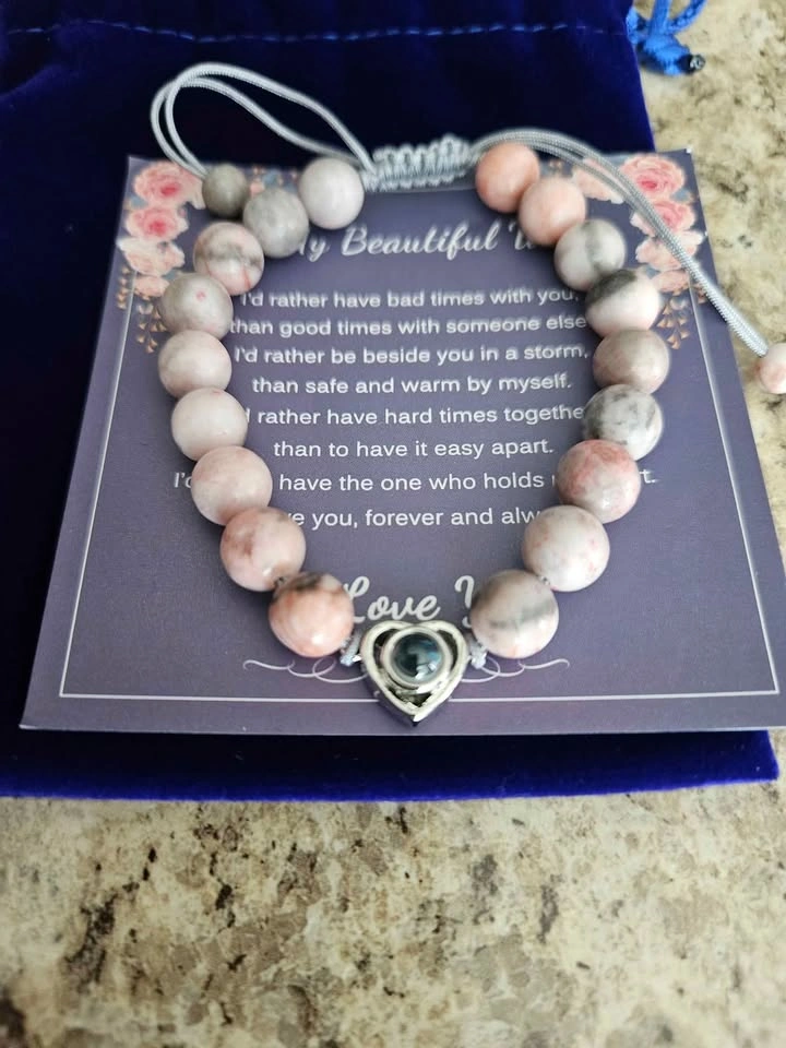 New "To My Beautiful Wife" Bracelet w/ Gift Card, Bag & Box - photo 5