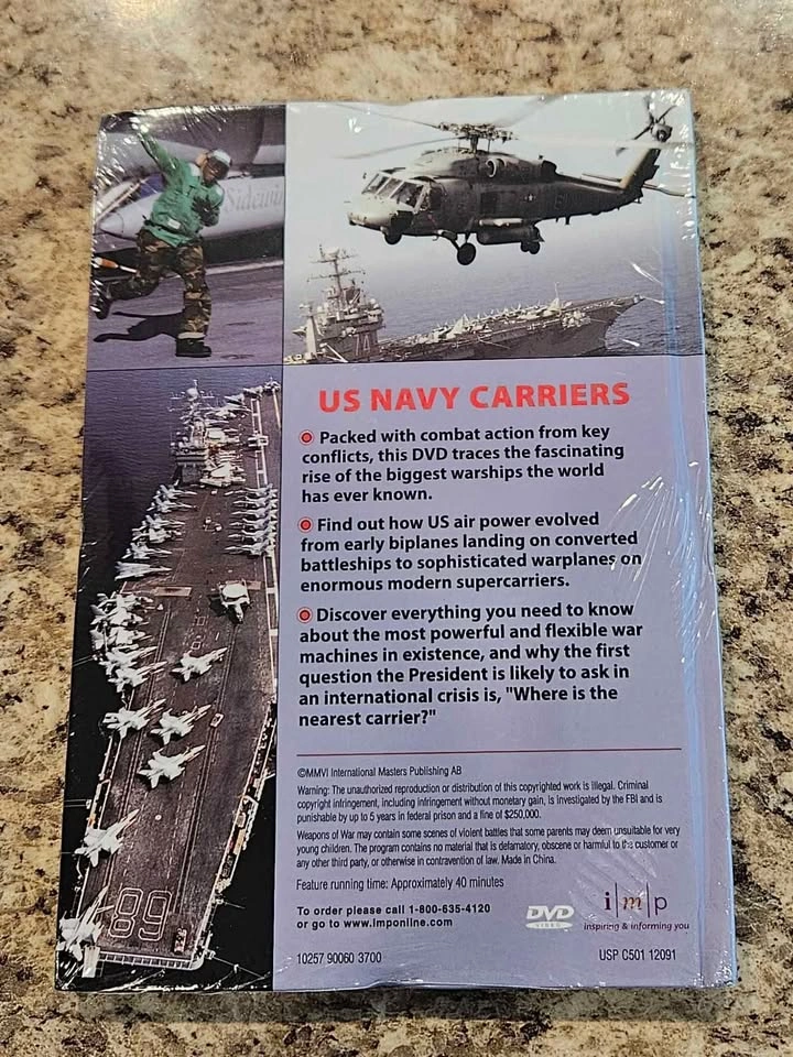 New Unopened US Navy Carriers DVD - photo 2