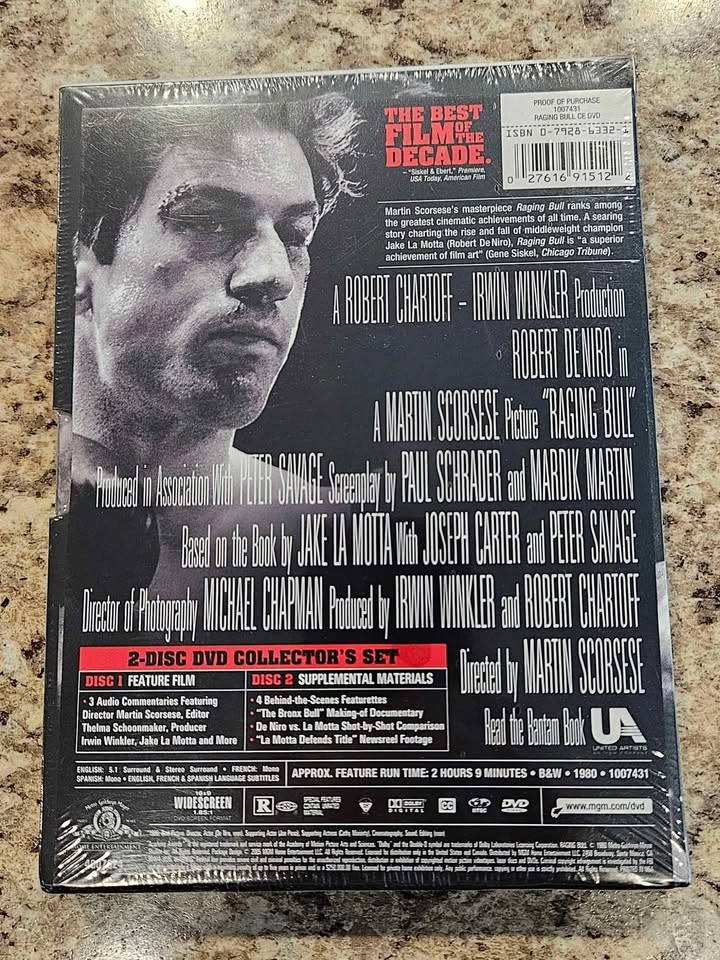 New Unopened Raging Bull 2 Disc Collector's Set - photo 2