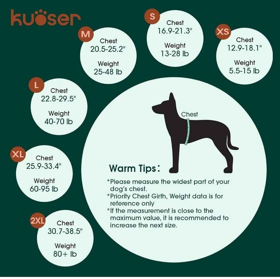 Kuoser Dog Life Jacket - Medium (Chest 20.5-25.2") - photo 2