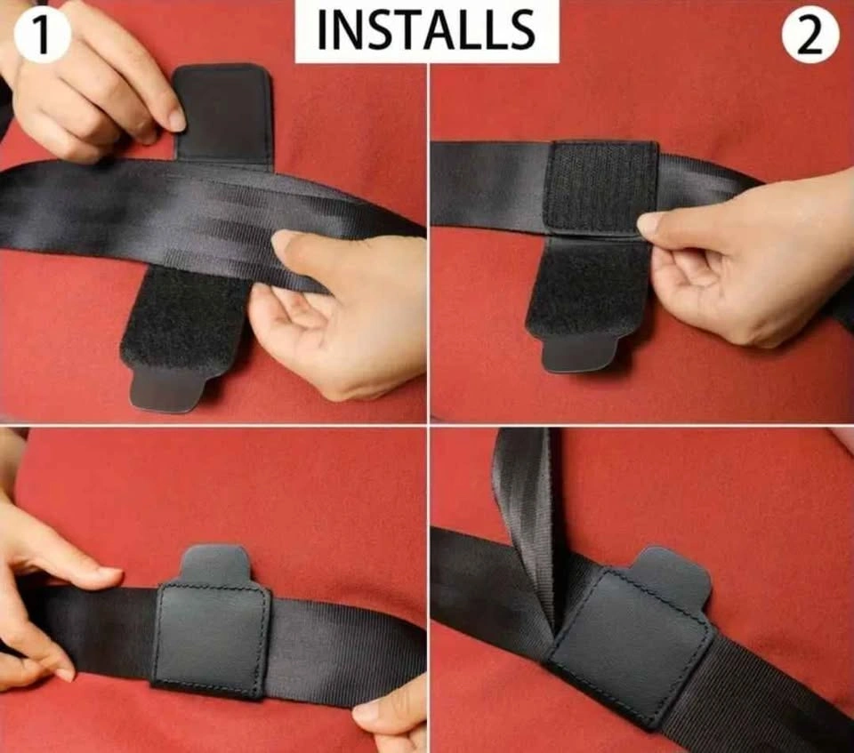 2pcs Universal Faux Leather Car Seat Belt Clip - photo 2