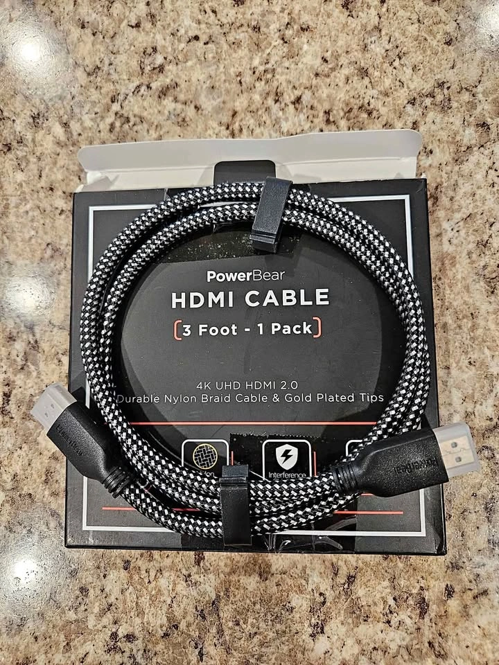 Powerbear HDMI Cable 3 Foot - 1 Pack Open Box