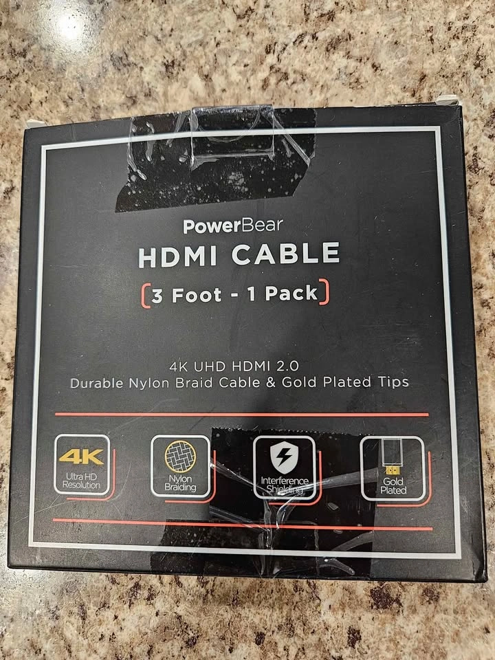 Powerbear HDMI Cable 3 Foot - 1 Pack Open Box - photo 2