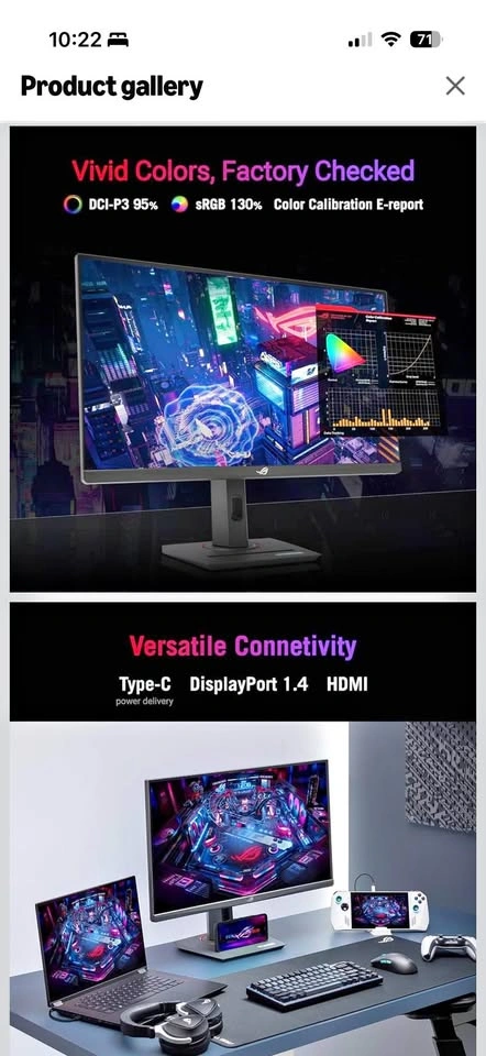ASUS ROG Strix 27” 4K HDR USB-C Gaming Monitor (XG27UCG)