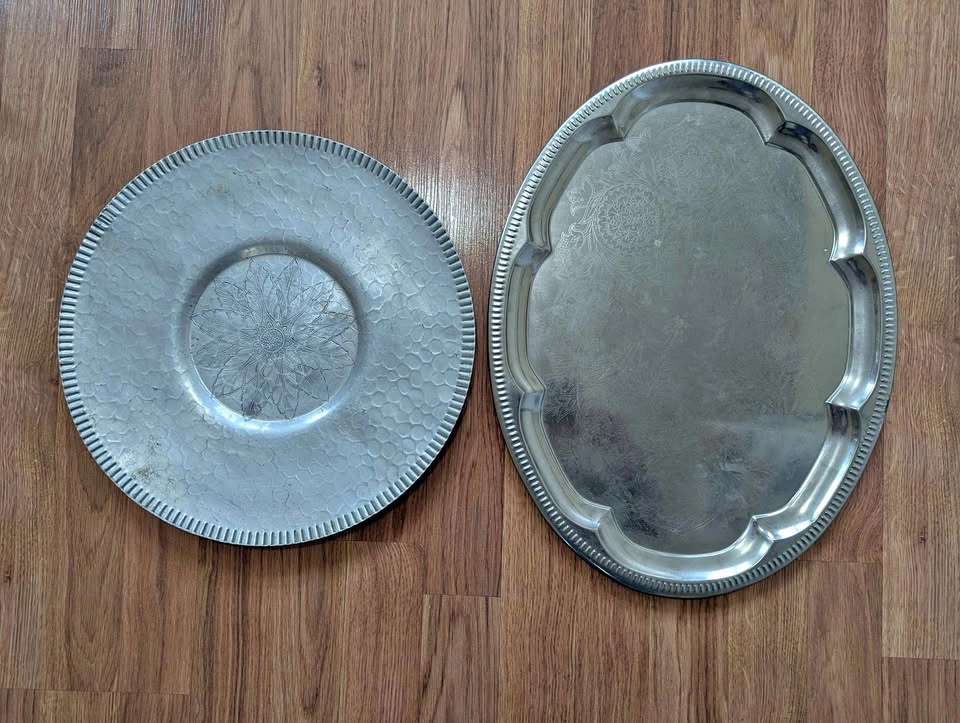 Vintage Aluminium Serving Trays