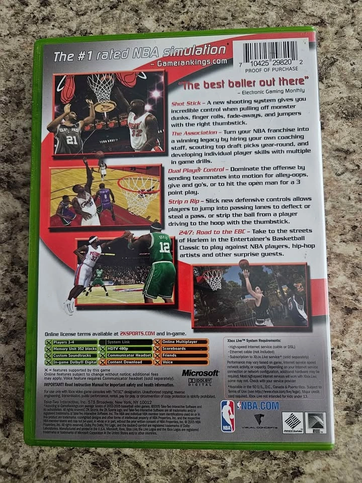 NBA 2K6 Xbox Classic Pal ORIGINAL Complete - photo 2