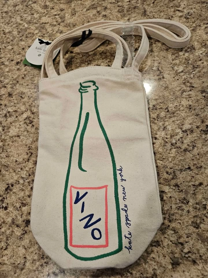 Kate Spade "Vino" Canvas Wine Tote Bag - photo 3