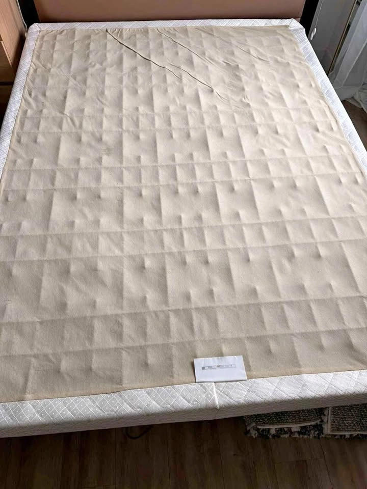 Queen Metal Bed Frame, Headboard, Box Spring