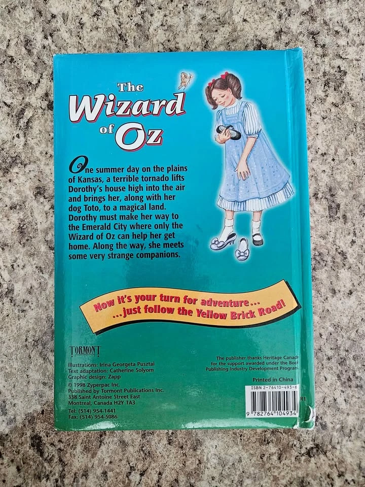 Vintage 1998 The Wizard of Oz Childrens Book Hard Cover - photo 2