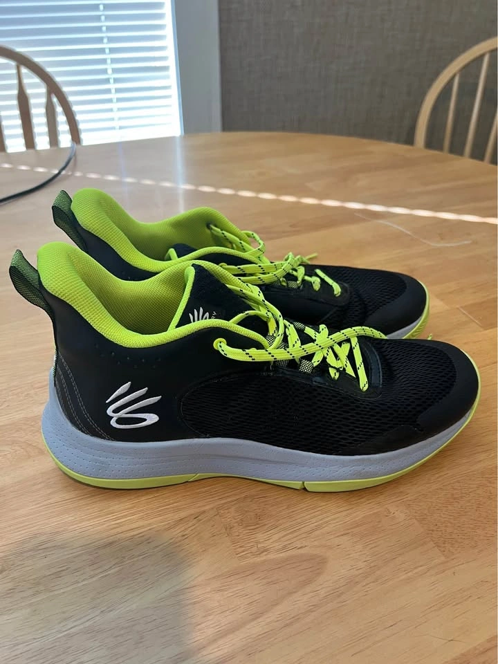 Under Armour Curry 3Z6 Black Volt Basketball Shoes Size 11 - photo 3