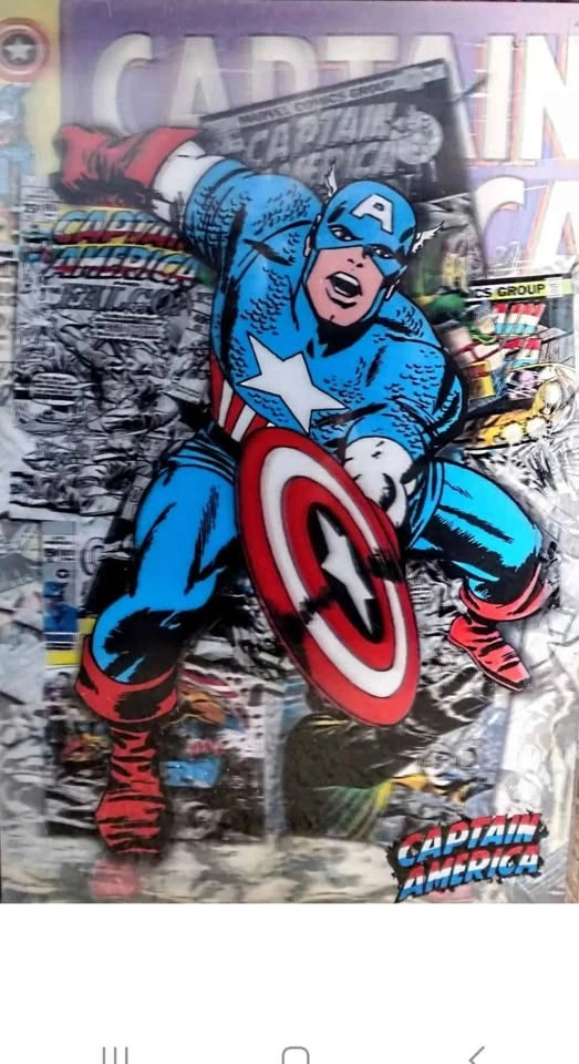 Rare MARVEL CAPTAIN AMERICA 3D Lenticular Poster 15"x11" - photo 2