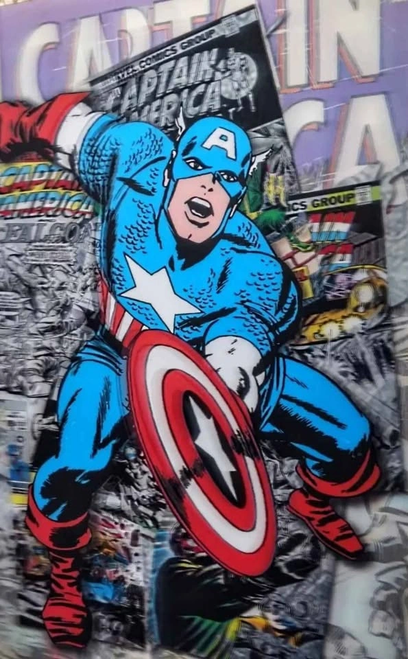 Rare MARVEL CAPTAIN AMERICA 3D Lenticular Poster 15"x11" - photo 3