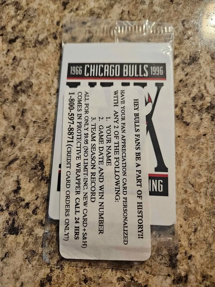 Chicago Bulls Fan Appreciation Cards - 3 Peat Banners, Benny the - photo 5