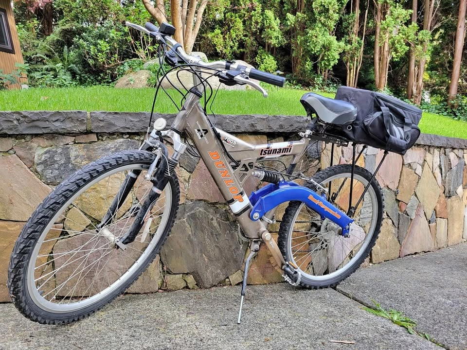 Bike with additional motorized wheel