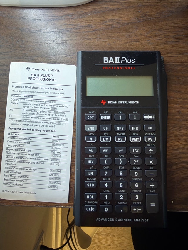 Brand new BA II Plus calculator