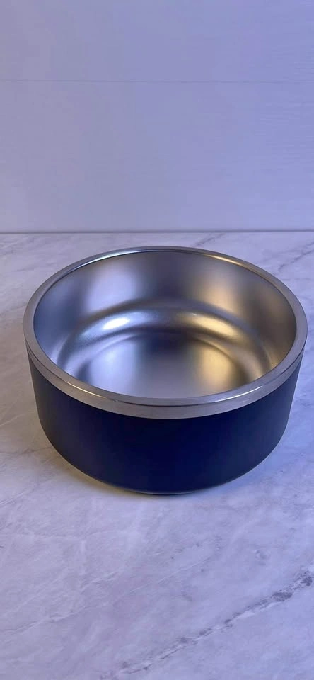 Black Stainless Steel Pet Bowl 64oz