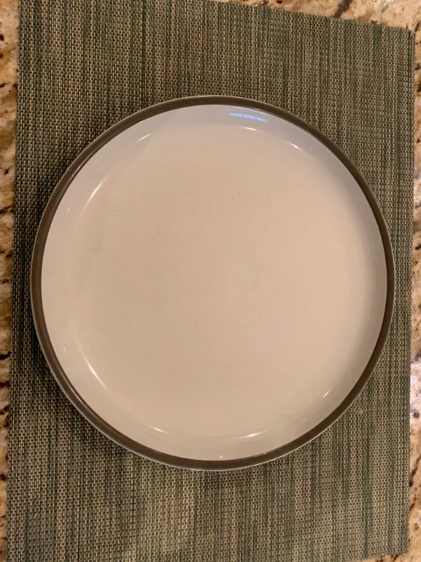 6 Denby Camelot Dark Green Rim Dinner Plates thumbnail