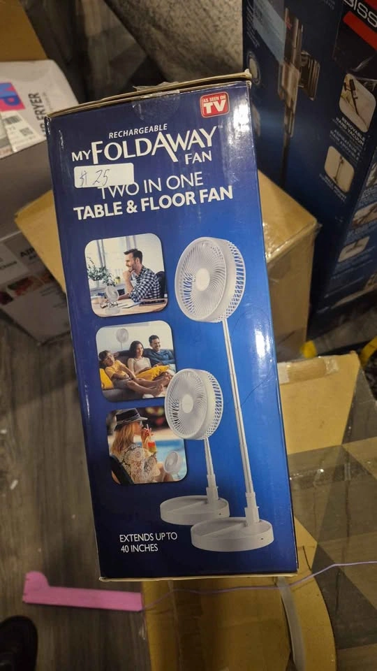 My Foldaway Fan 2-in-1 Rechargeable Table & Floor Fan 10 Inch - photo 2