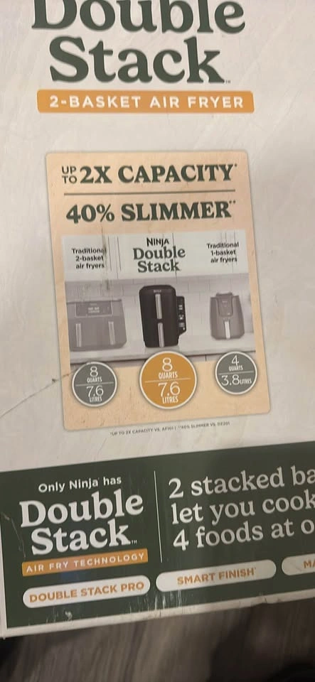 Ninja Double Stack 2-Basket Air Fryer 8-Qt New in Box - photo 5