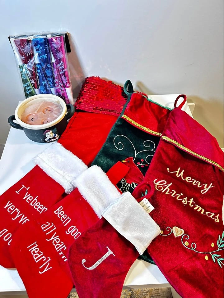 Christmas Stocking Bundle – Decorative Holiday Stockings & Festi