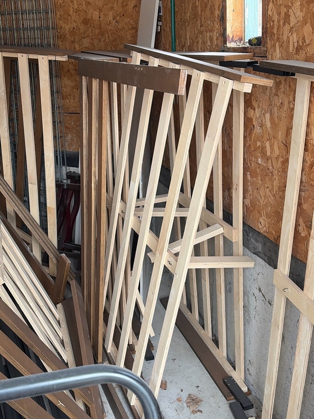 USED WOOD Full Size Bed Frame - photo 2