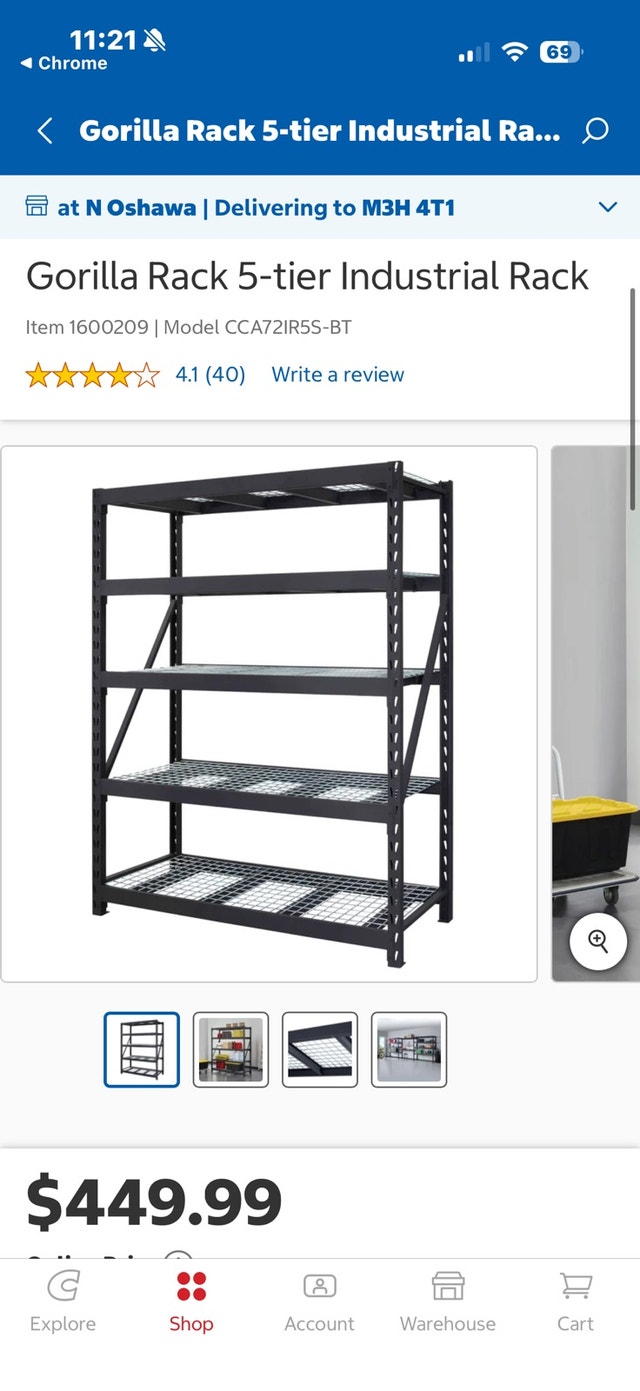 Gorilla Rack - 5-Tier Industrial Shelving Unit