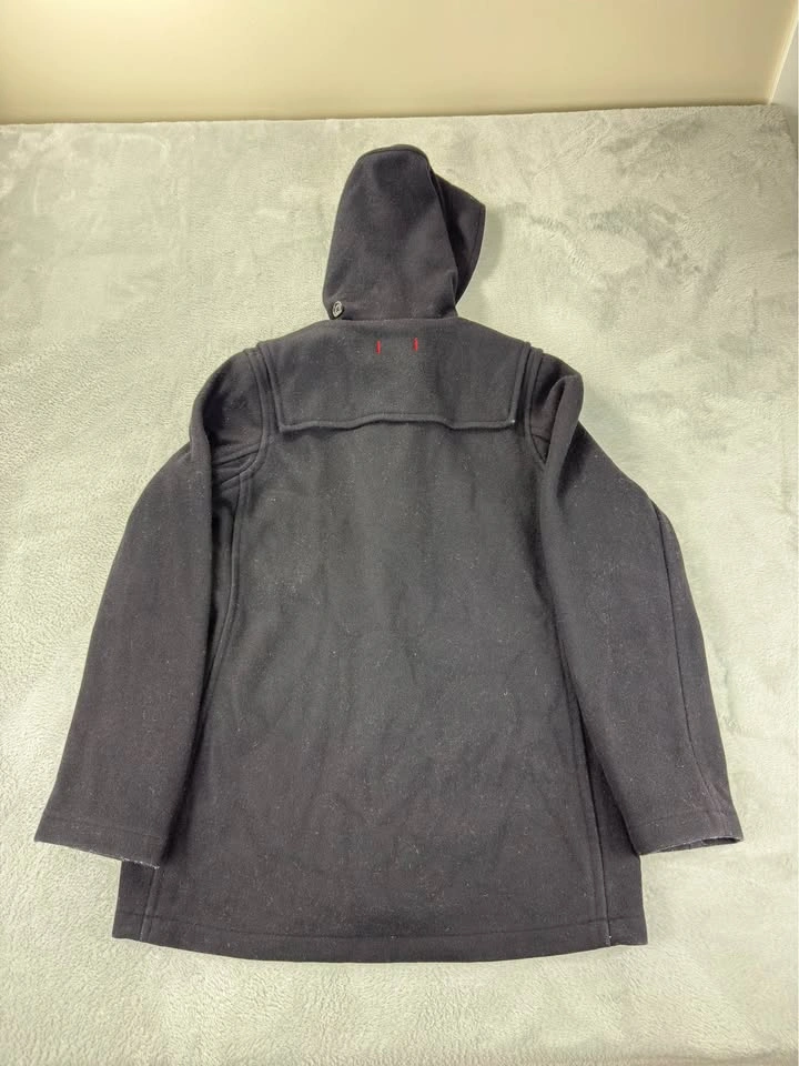 Left Field NYC Men's Black Wool Duffle Coat Size 38 - photo 4