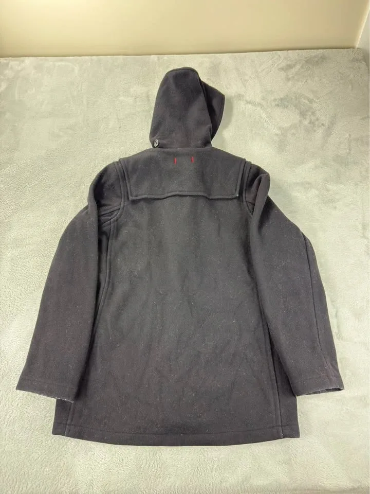 Left Field NYC Men's Black Wool Duffle Coat Size 38 - photo 4