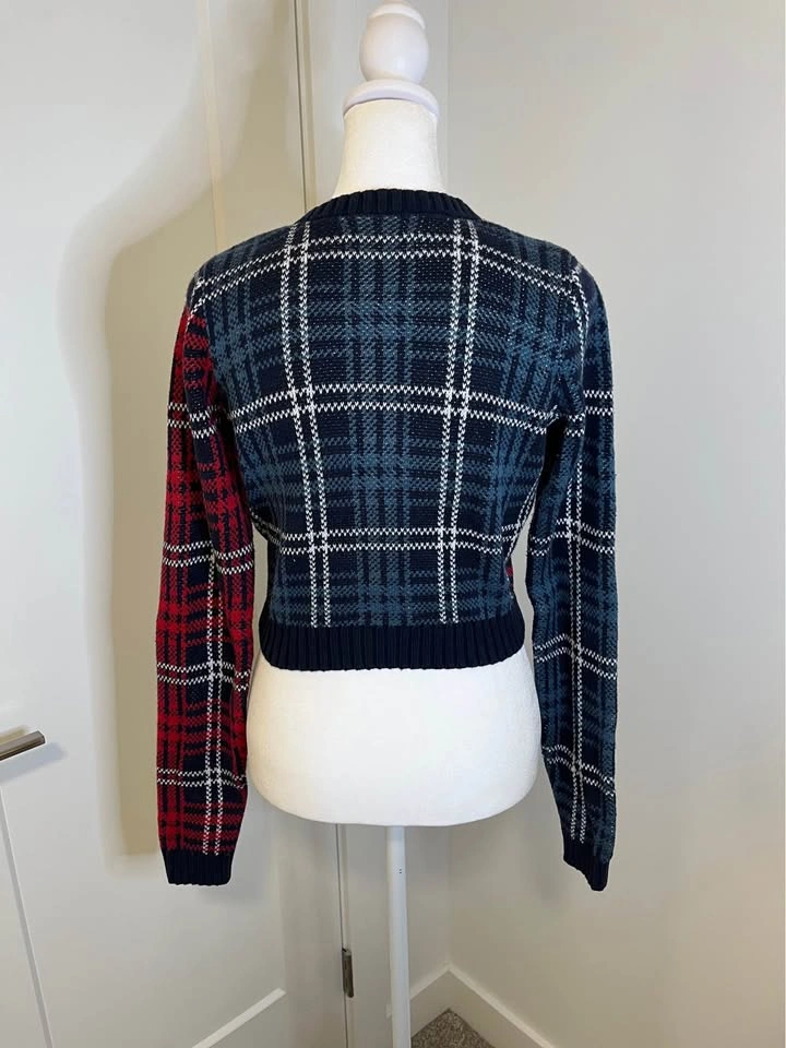 HOLLISTER Cropped Plaid Cardigan - Size M - photo 5