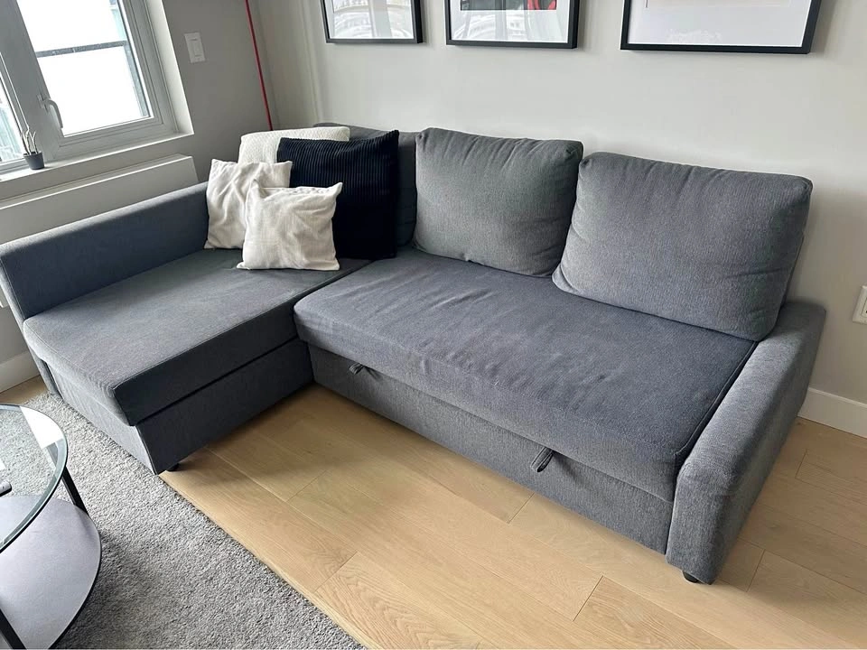 IKEA FRIHETEN Sleeper Sectional Sofa - Storage Under