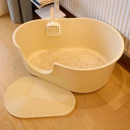 Cat Litter Box Set w/ Mat & Scoop - photo 5