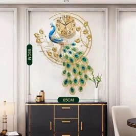 Peacock wall clock