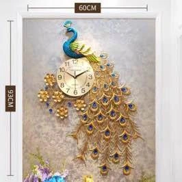 Peacock wall clock