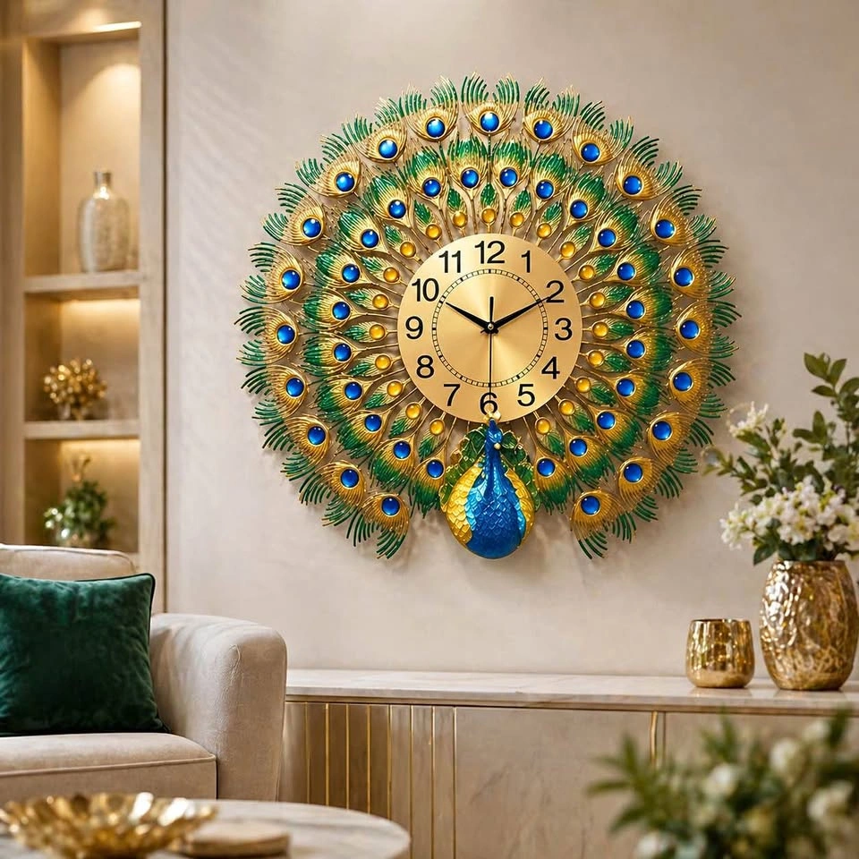 Luxury Peacock Wall Clock