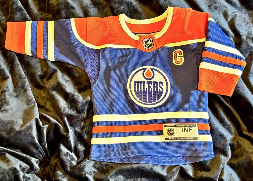 NHL Kids Infant Edmonton Oilers Connor McDavid Jersey Sz 12-24 M