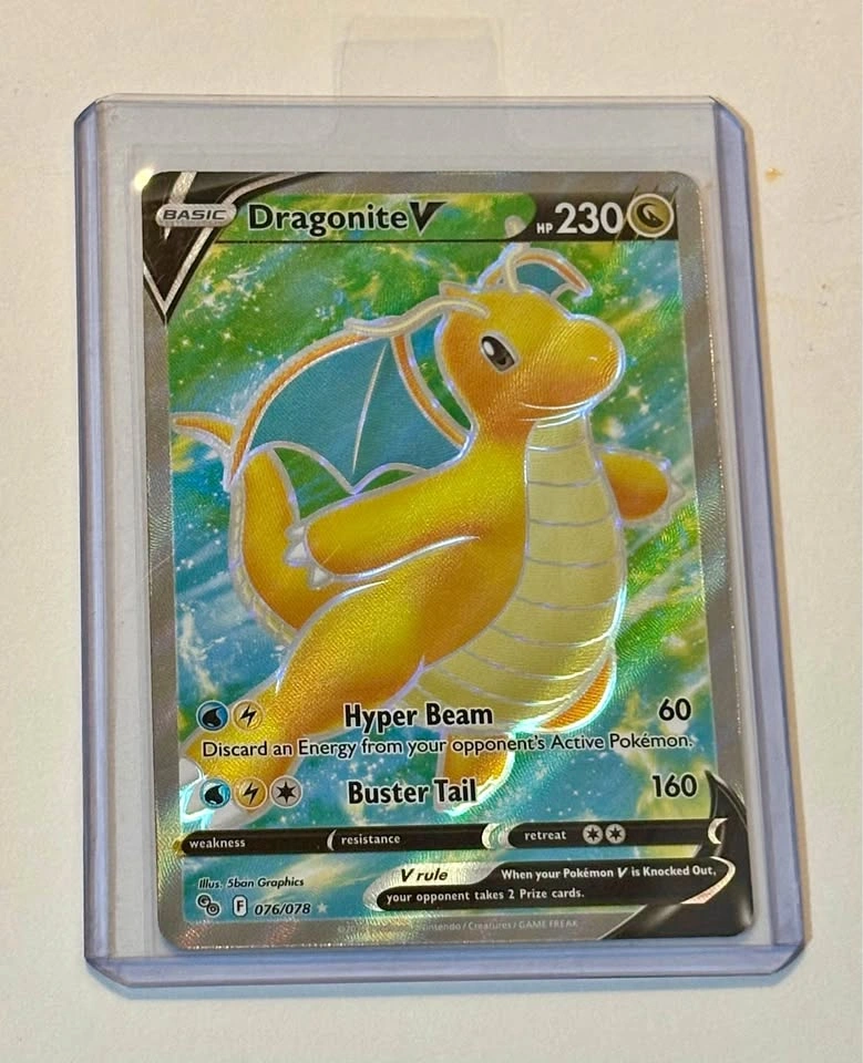 NEAR MINT! Dragonite V (076/078) Pokemon Go Ultra Rare Full Art
