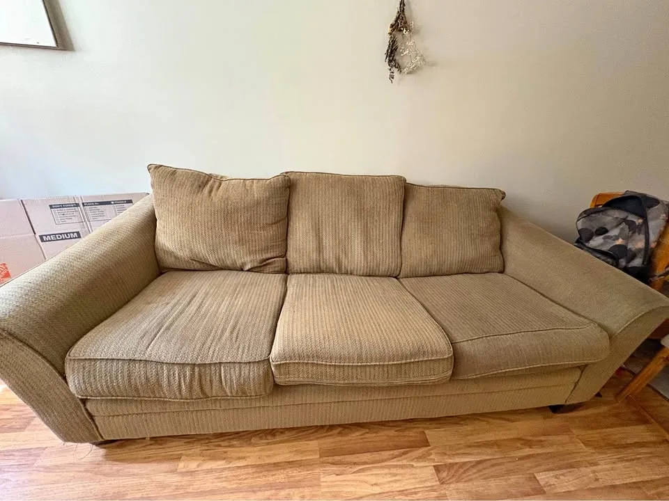 Tan 3 Seater Couch thumbnail