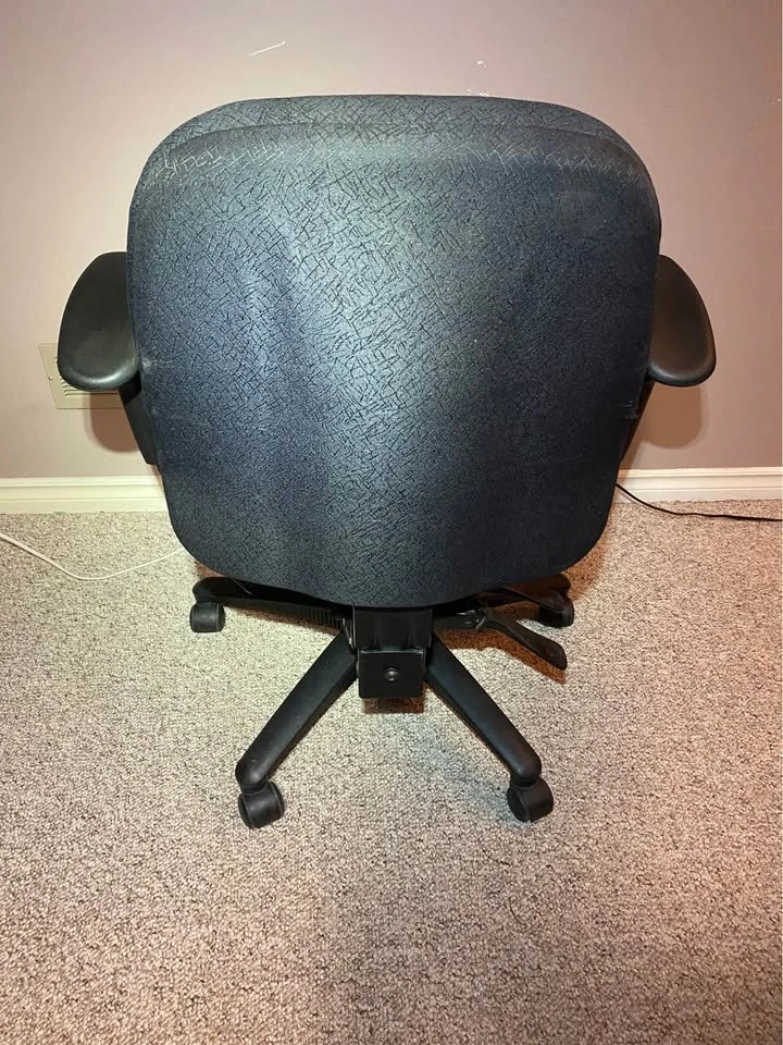 Dark Purple Office Chair with Hand Rests - photo 3