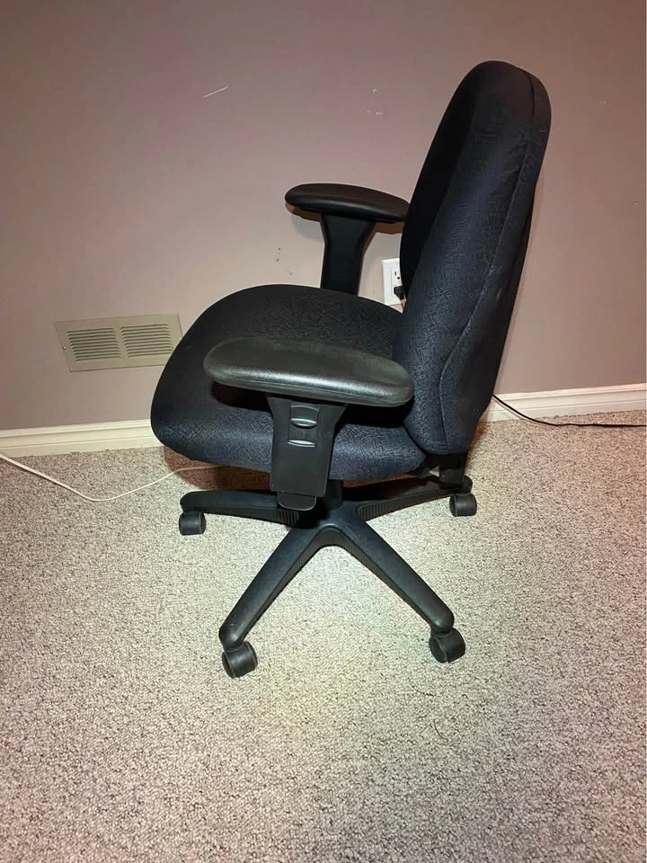 Dark Purple Office Chair with Hand Rests - photo 4